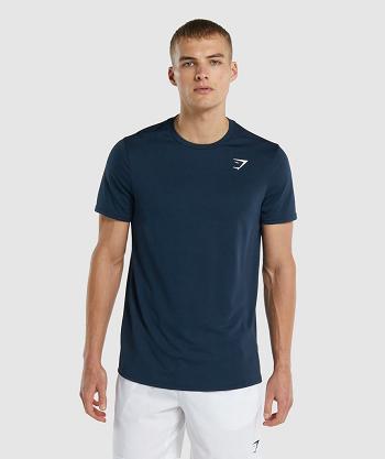 Gymshark Arrival Regular Fit T Shirts Herr Marinblå | SE 3862WNB